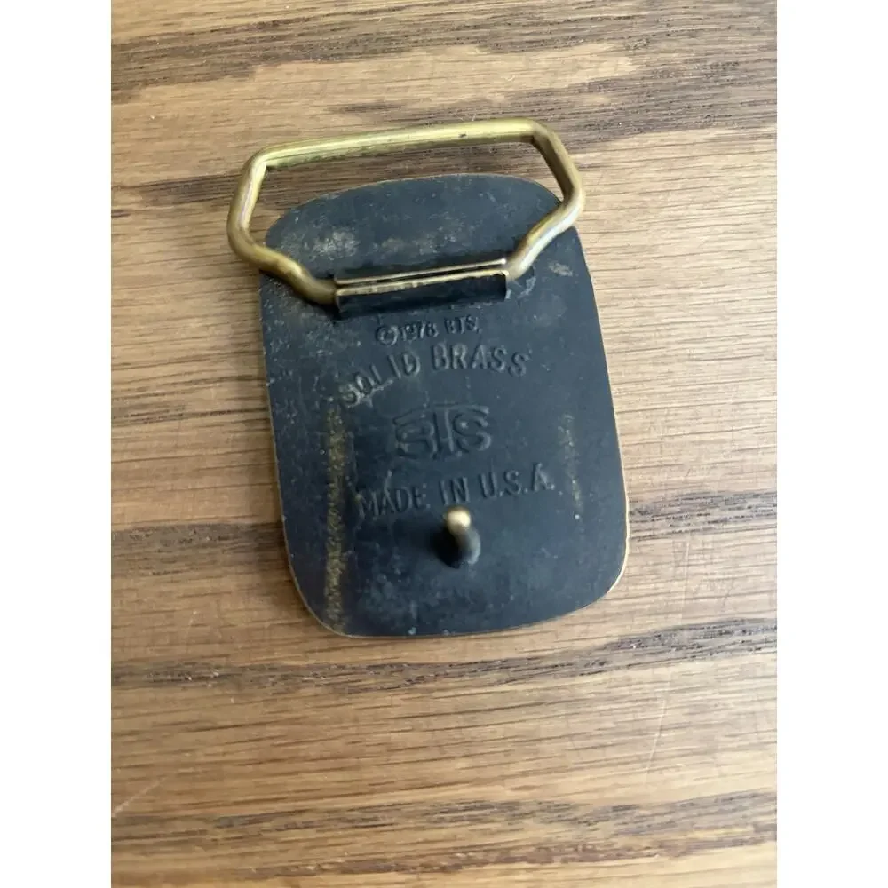 Vintage 1978 BTS Solid Brass Ducks Unlimited Belt Buckle Hunting Belt Buckle